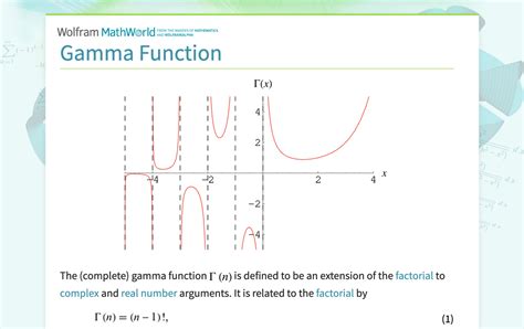 mathworld wolfram|Gamma Function .